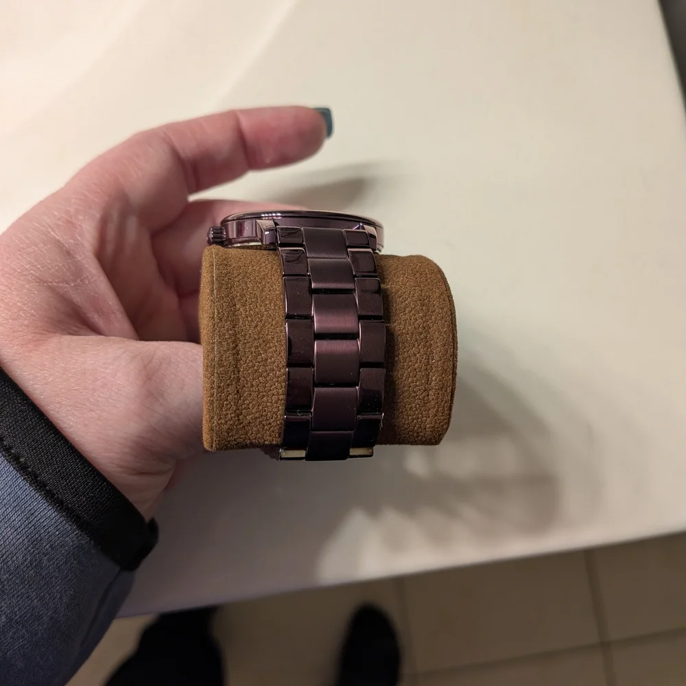 Coach Metallic Purple Watch with Horse and Carriage - Picture 3 of 3